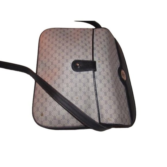 Gucci Vintage Blue Patent GG Coated Canvas Shoulder Bag - Picture 9 of 12